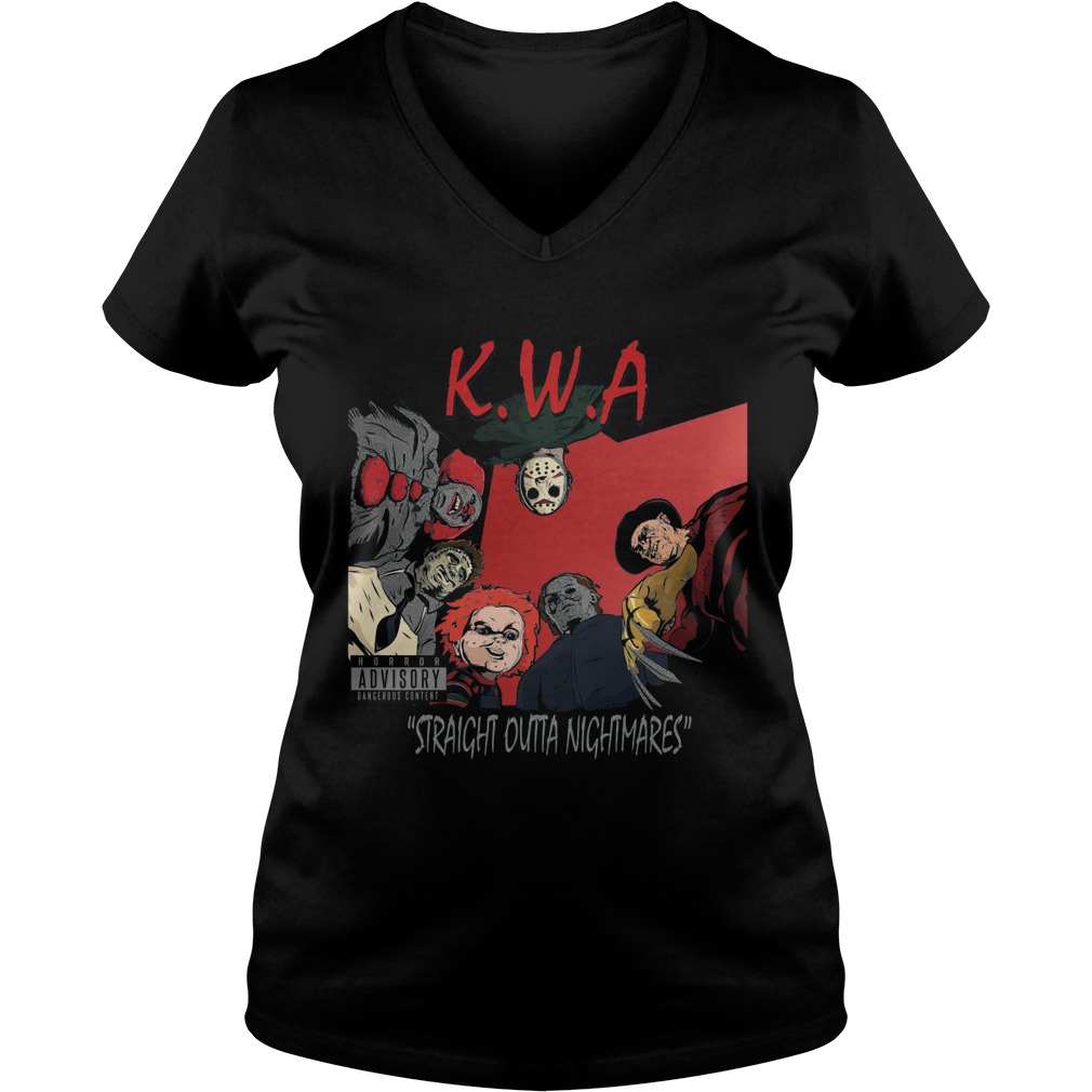 Killers Attitude Straight Outta Nightmares Ladies V Neck