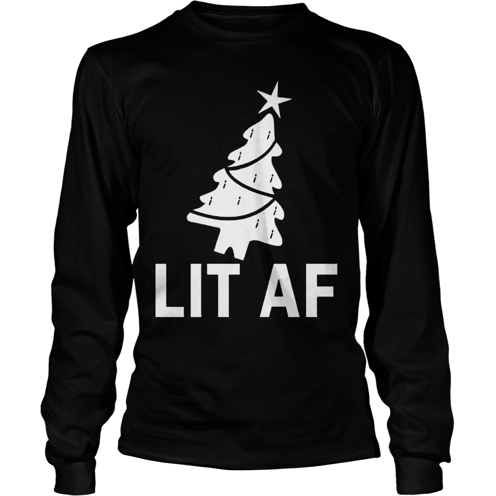 Lit Af Christmas Ugly Sweat Unisex Longsleeve Tee