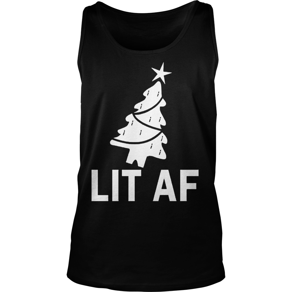 Lit Af Christmas Ugly Sweat Unisex Tank Top