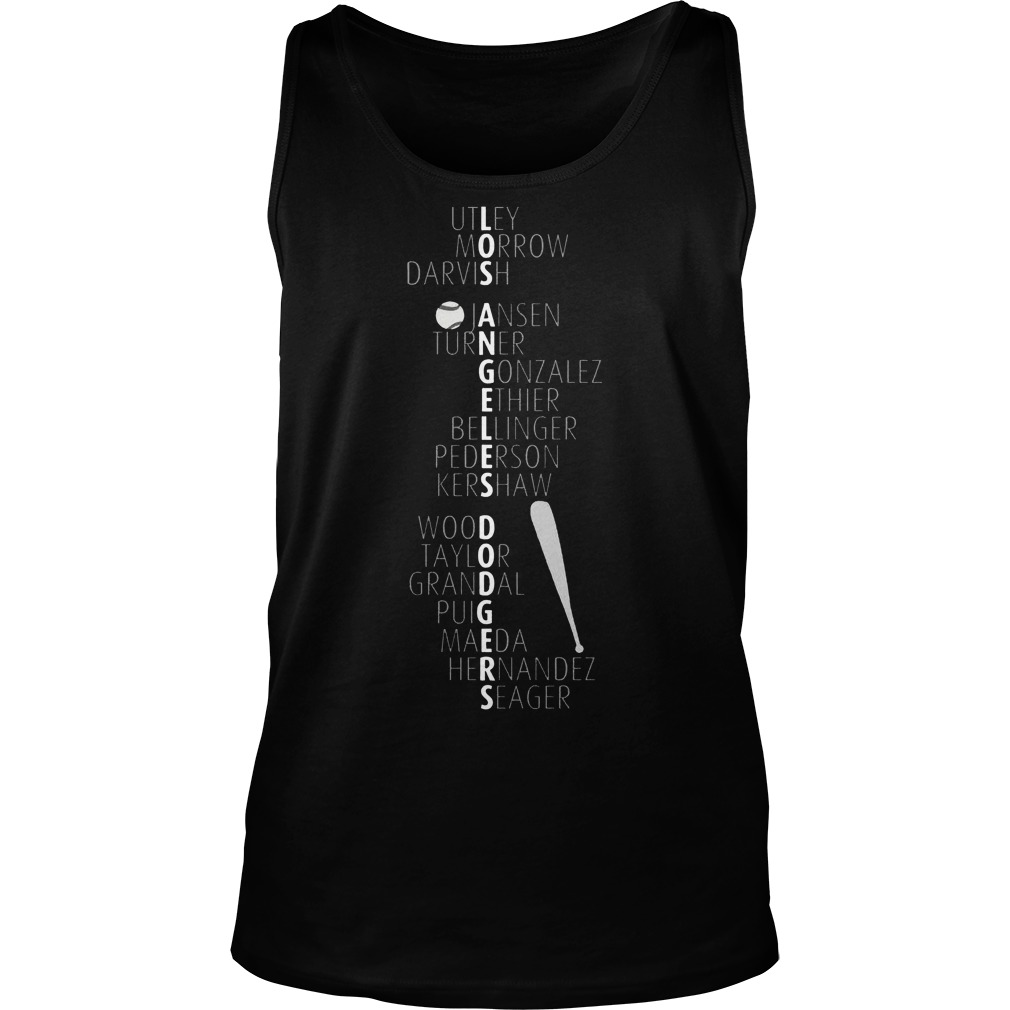 Los Angeles Dodgers Player Team Names Tank Top