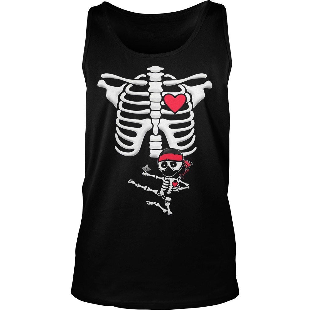 Maternity Baby Ninja Skeleton Halloween Unisex Tank Top