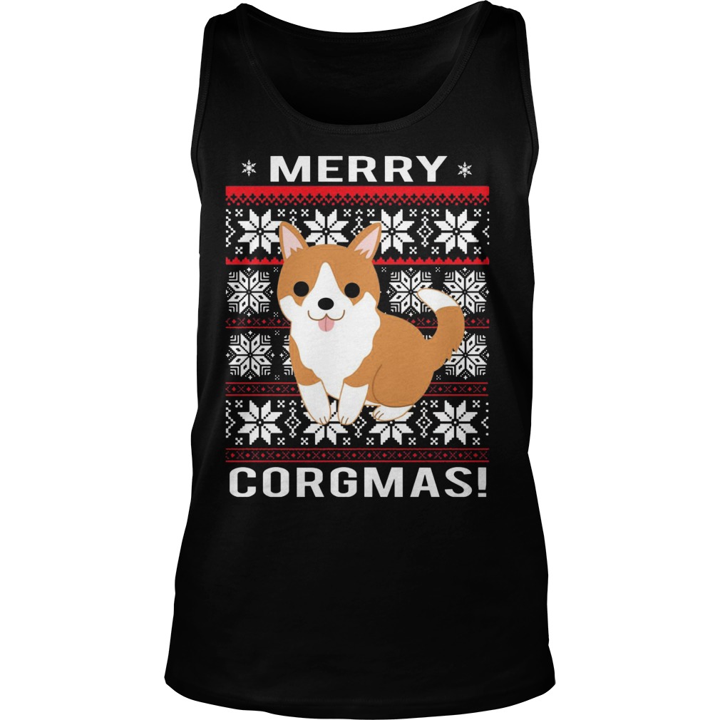 Merry Corgmas Christmas Tank Top