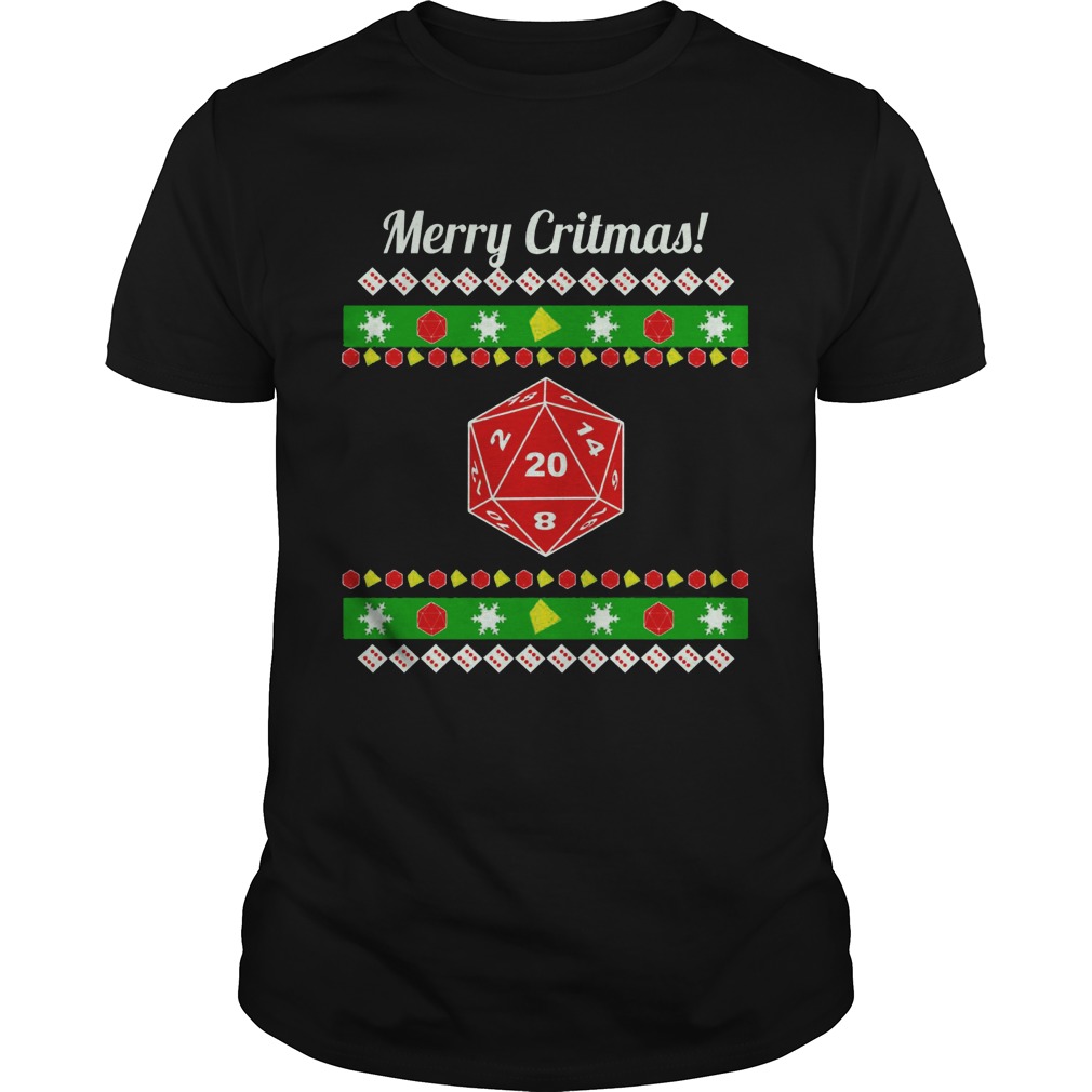 Merry Critmas Christmas Ugly Guys Tee