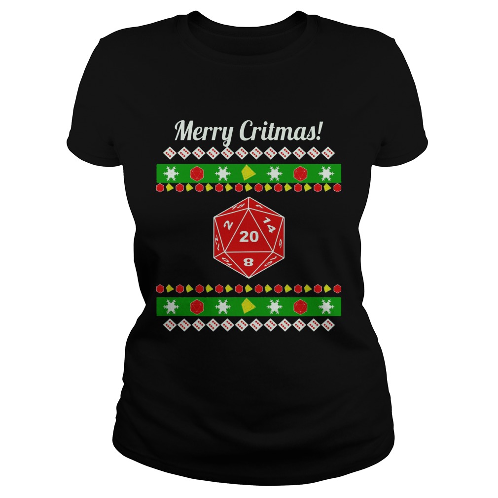 Merry Critmas Christmas Ugly Ladies Tee