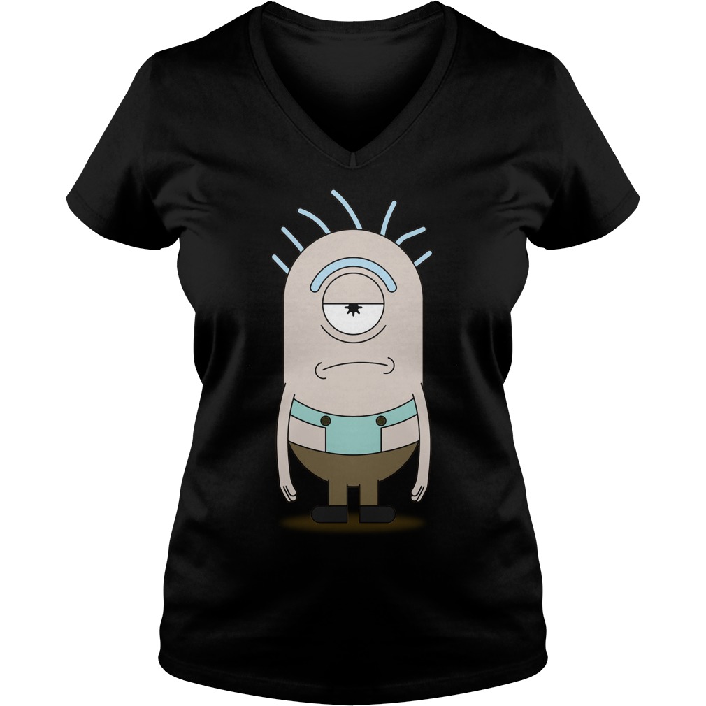 Minion Rick Sanchez Ladies Vneck