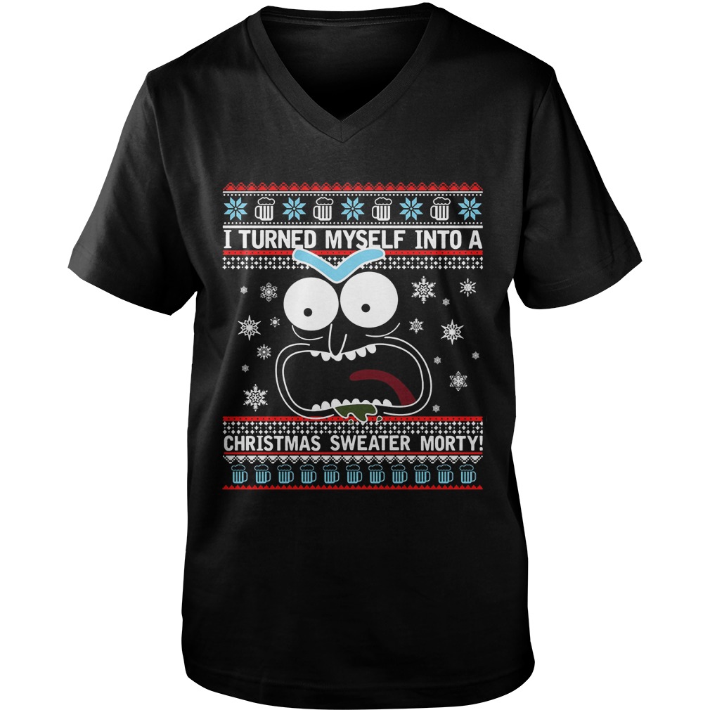 Morty Turned Christmas Guys V Neck