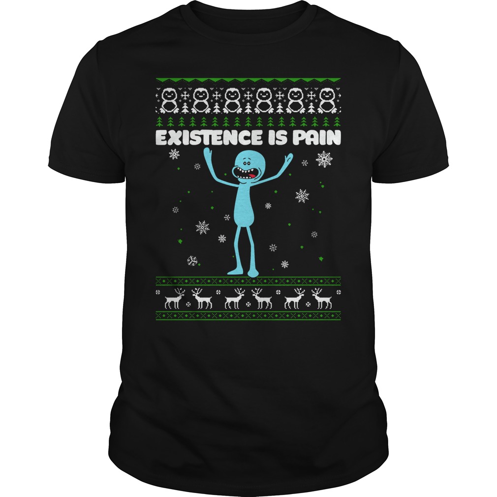 Mr Meeseeks Existence Pain Ugly Christmas Guys Tee