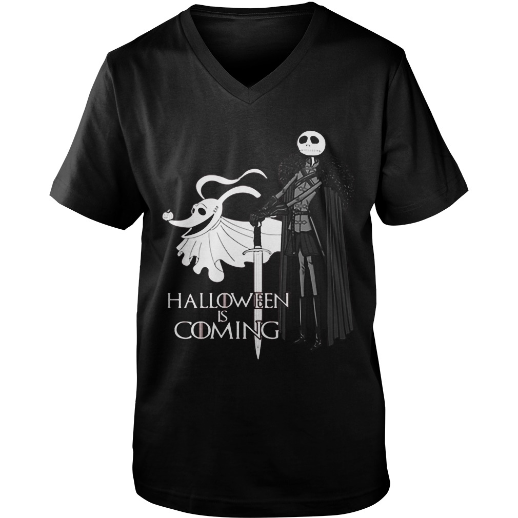 Nightmare Christmas Halloween Coming Guys V Neck