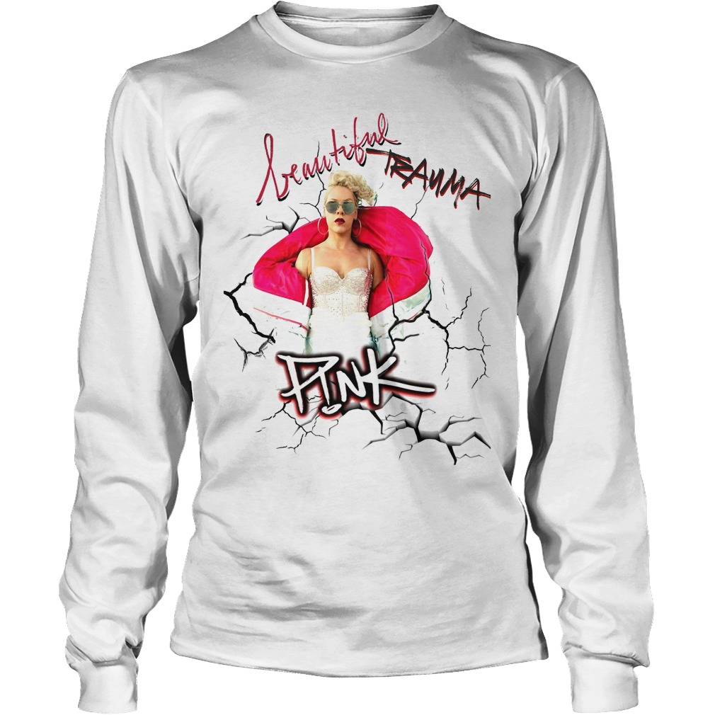Pink Beautiful Trauma Pink Unisex Longsleeve Tee