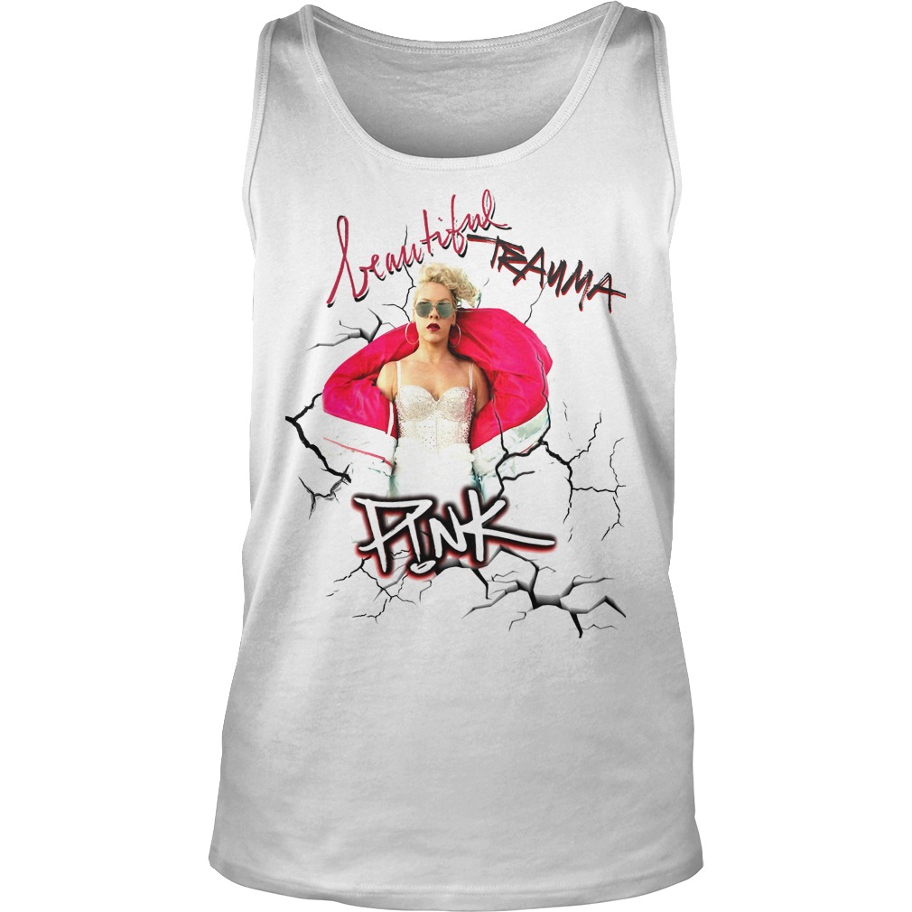 Pink Beautiful Trauma Pink Unisex Tank Top