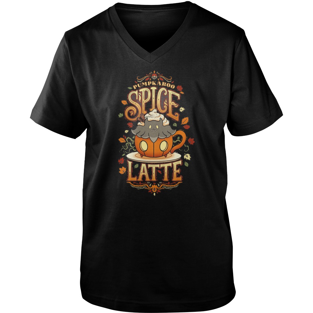 Pokemon Pumpkaboo Spooky Spice Latte Guy V Neck