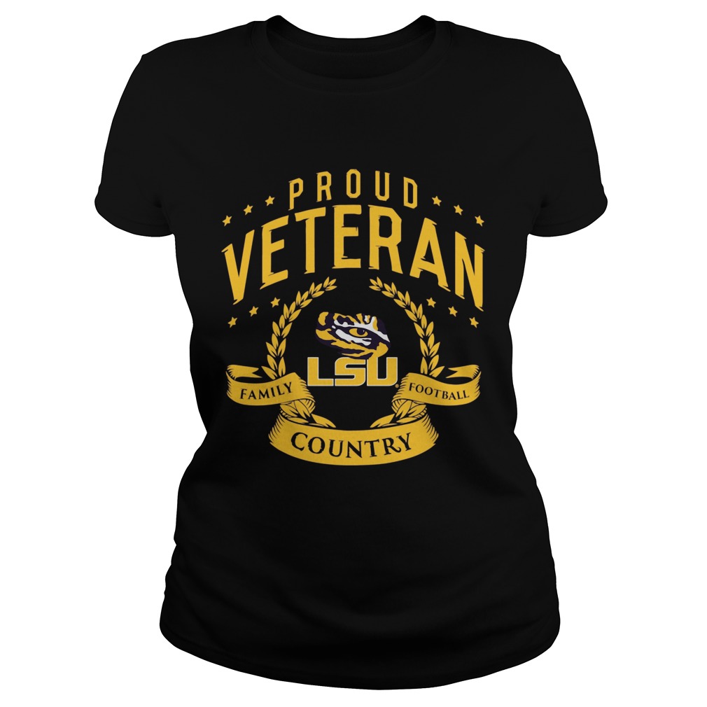 Proud Veteran Lsu Ladies Tee