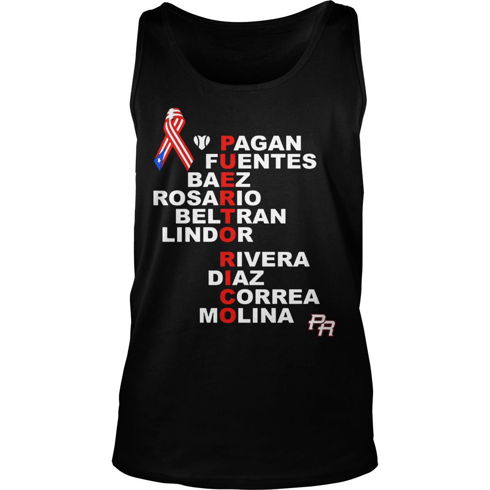 Puerto Rico Pagan Fuentes Baez Rosario Beltran Lindor Rivera Diaz Correa Molina Unisex Tank Top