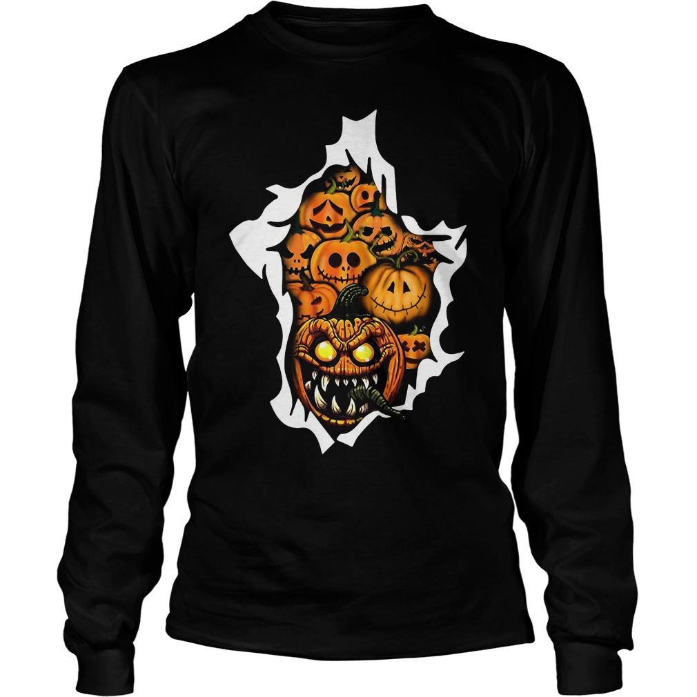 Pumpkin Horror Costume Unisex Longsleeve Tee