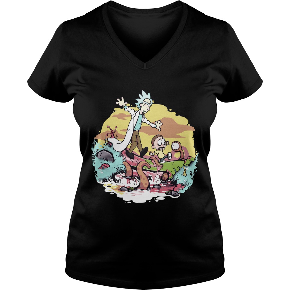 Rick Morty Dimension 35 C Ladies V Neck