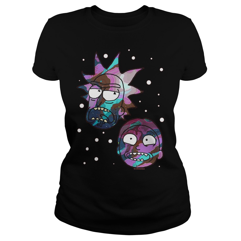 Rick Morty Space Heads Ladies Tee