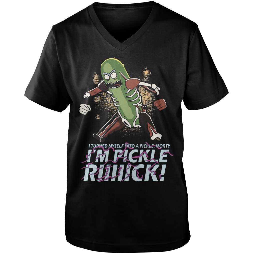 Rick Morty Turned Pickle Rick Morty Guys V Neck