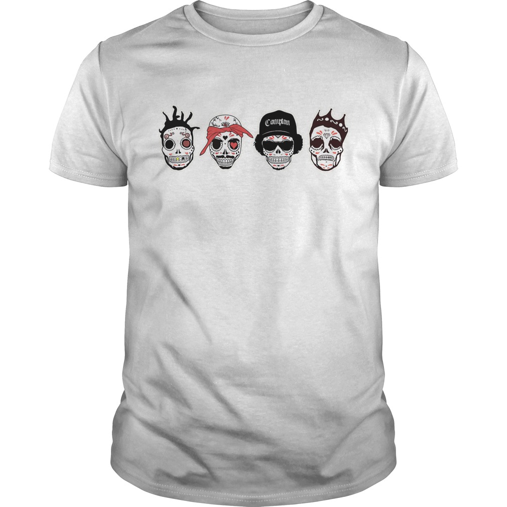 Rip Mcs Gangsta Rapper Sugar Skulls Guys Tee