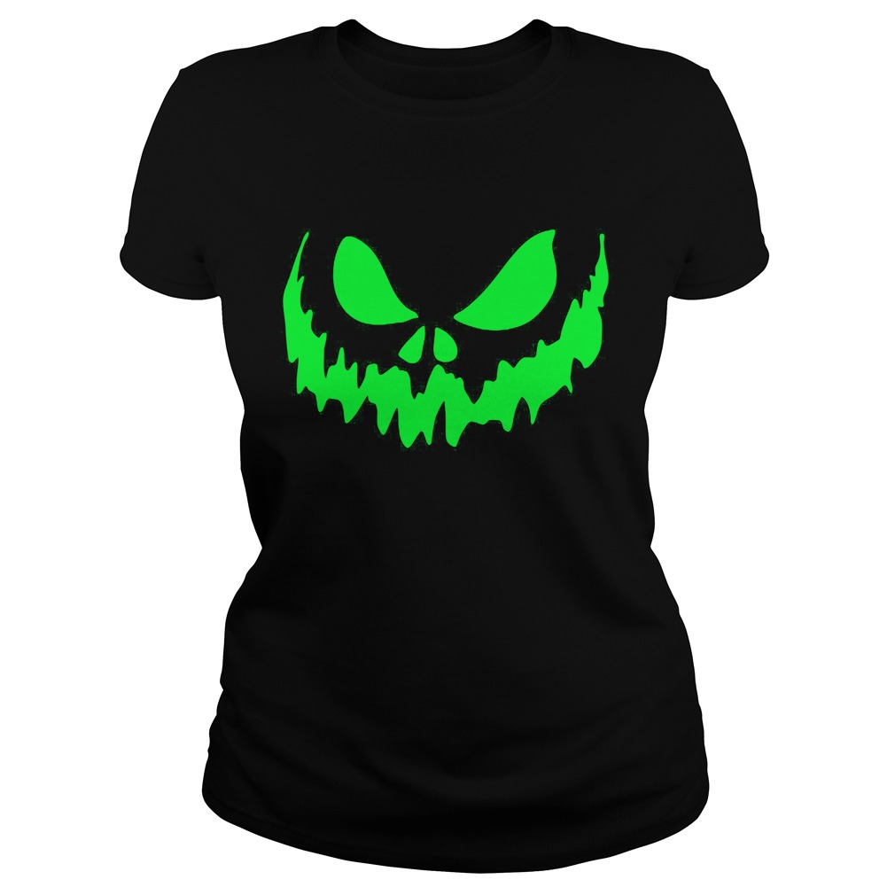 Scary Face Halloween Ladies Tee