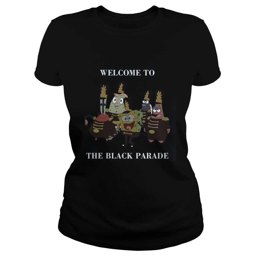 Spongebob Squarepants Welcome Black Parade Ladies Tee
