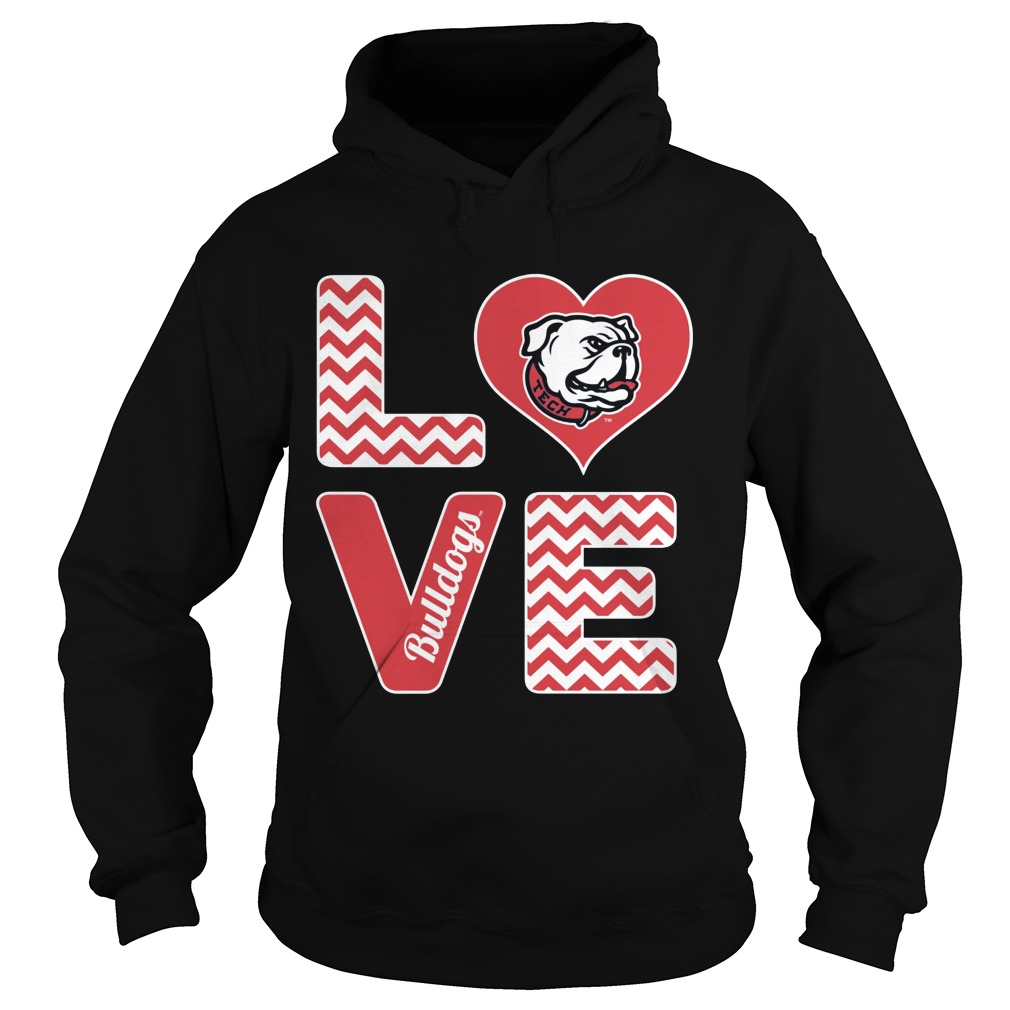 Stacked Love Louisiana Tech Bulldogs Hoodie