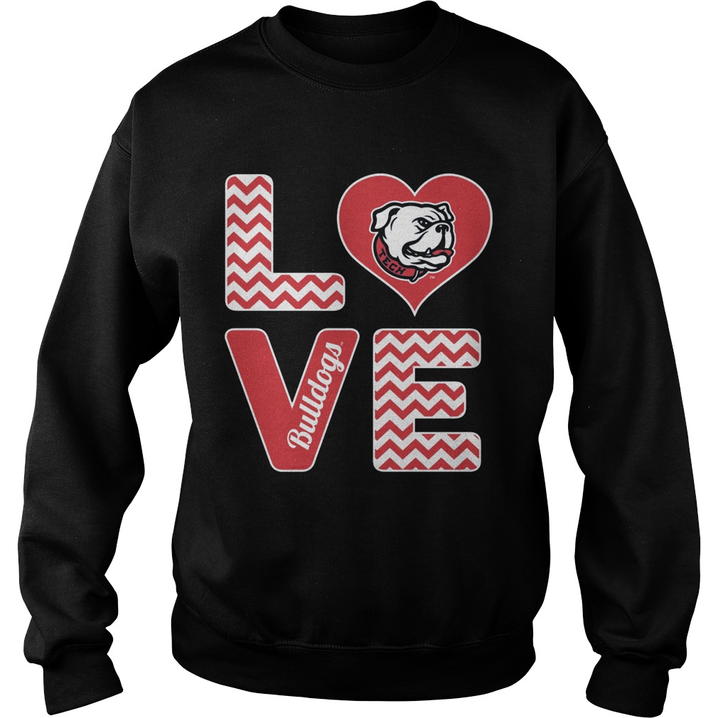 Stacked Love Louisiana Tech Bulldogs Sweat Shirt