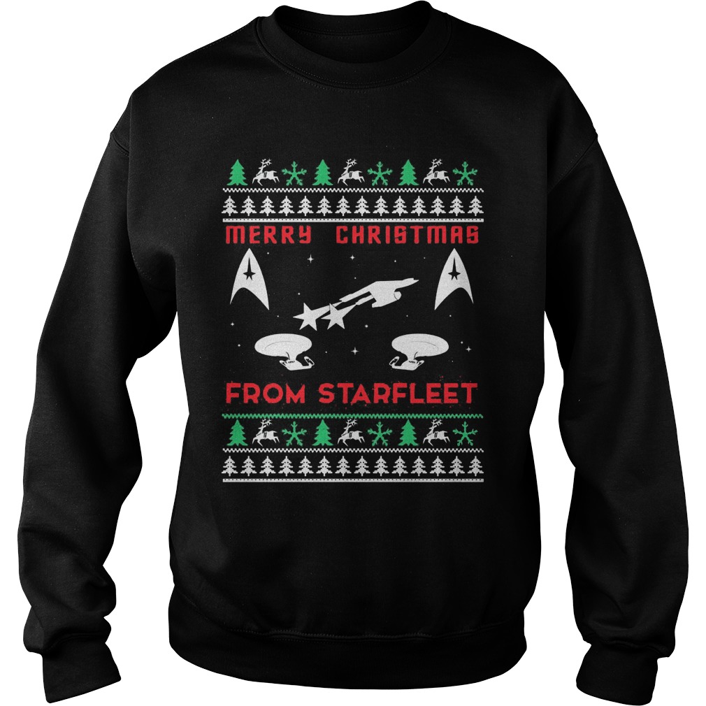 Star Trek Merry Christmas From Starffeet Ugly Sweat Shirt