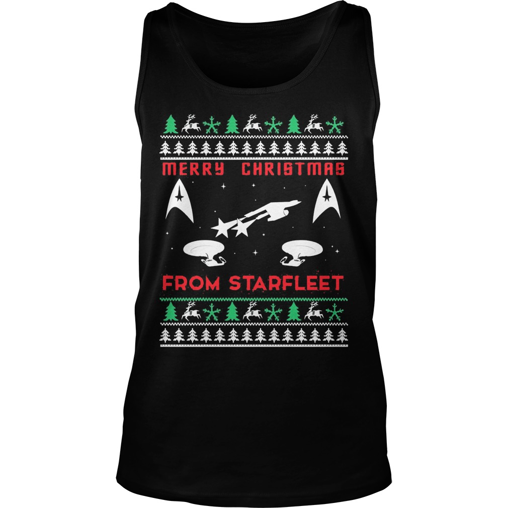 Star Trek Merry Christmas From Starffeet Ugly Unisex Tank Top