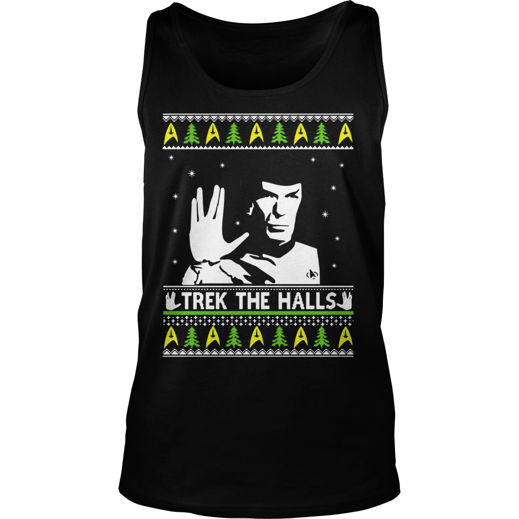 Star Trek Spock Trek The Halls Ugly Unisex Tank Top