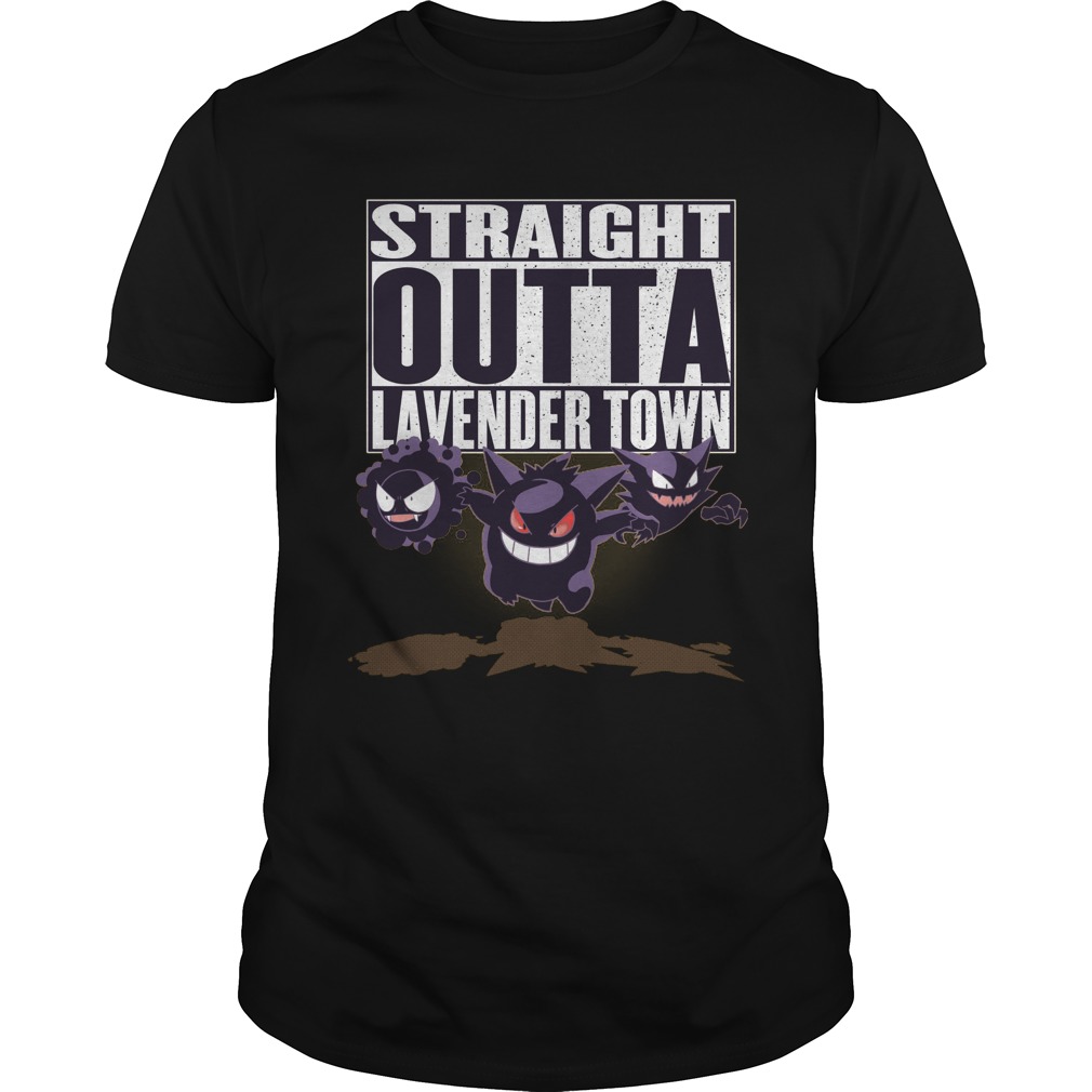 Straight Outta Lavender Town Pokemon Guys Tee