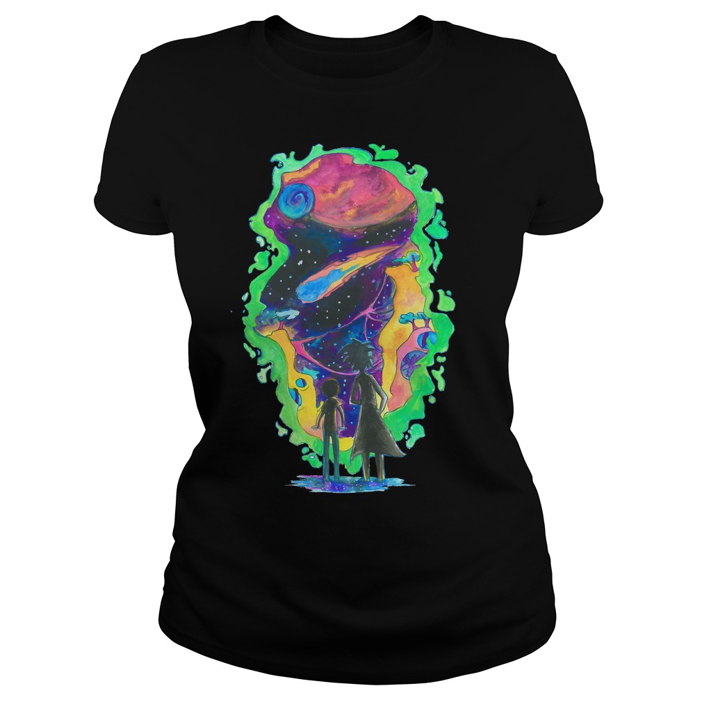 The Universe Is A Crazy Chaotic Place Morty Ladies Tee