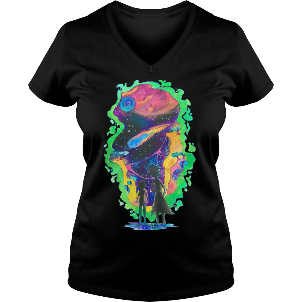 The Universe Is A Crazy Chaotic Place Morty Ladies V Neck