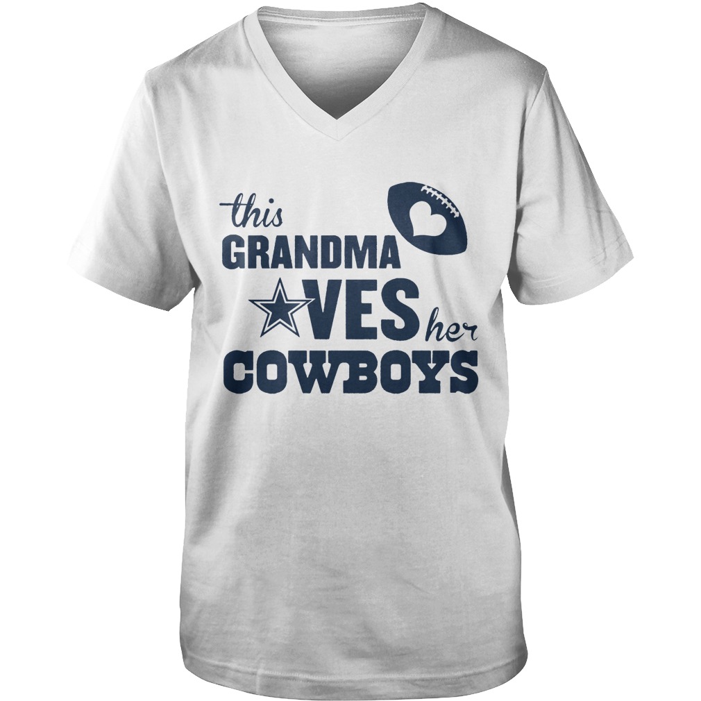 This Grandma Loves Dallas Cowboys Guys V Neck