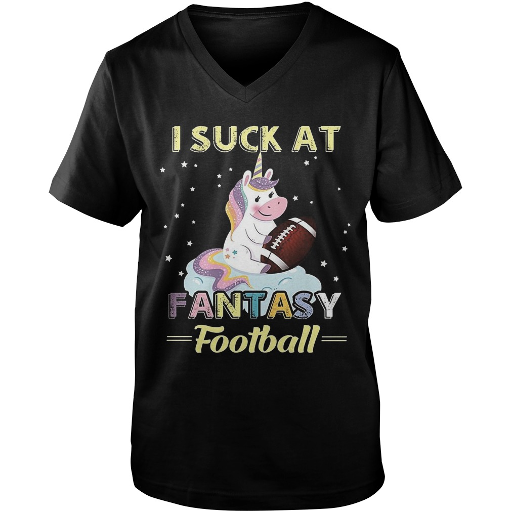 Unicorn Suck Fantasy Football Guys V Neck