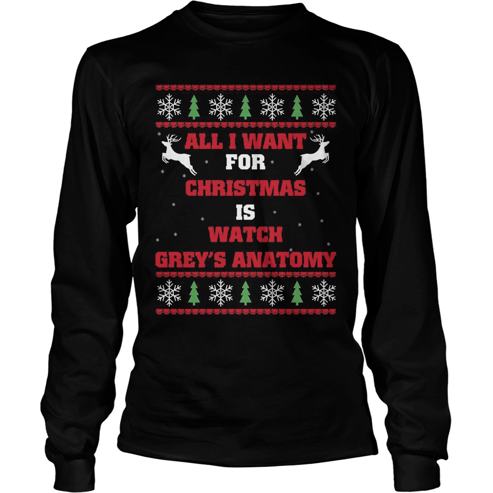 Want Christmas Watch Greys Anatomy Longsleeve