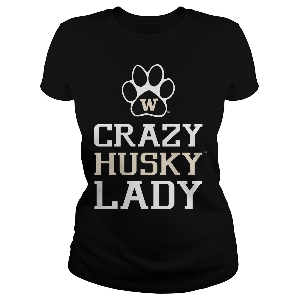 Washington Huskies Crazy Husky Lady Ladies Tee