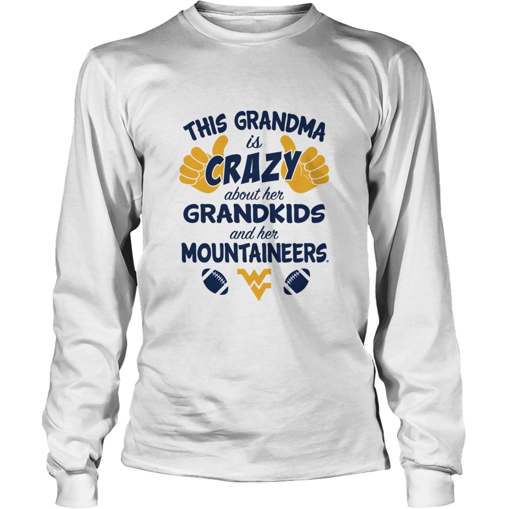 West Virginia Mountaineers Grandma Crazy Grandkids Mountaineers Longsleeve