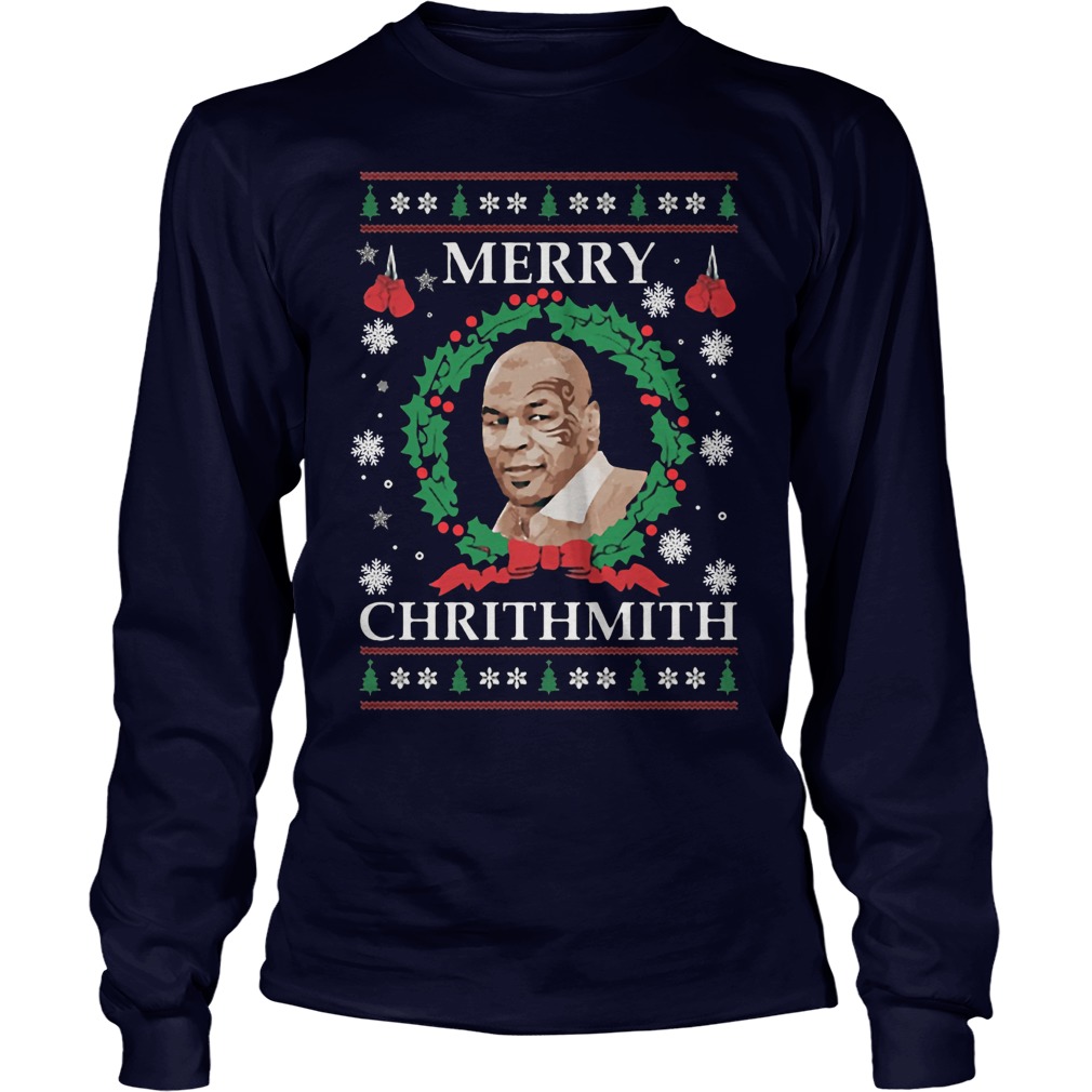 2017 Merry Chrithmith Mike Tyson Ugly Christmas Longsleevetee