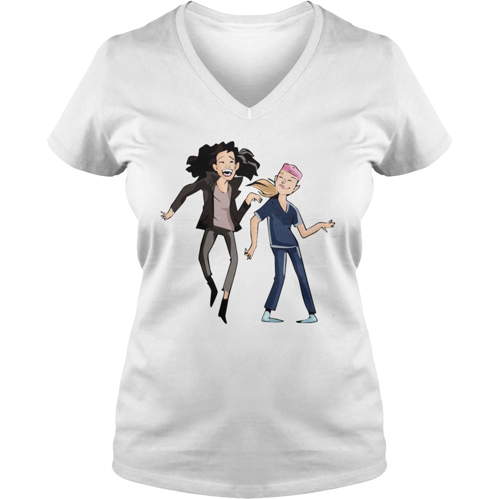 Meredith Grey (grey's Anatomy) Dance It Out Ladies V Neck