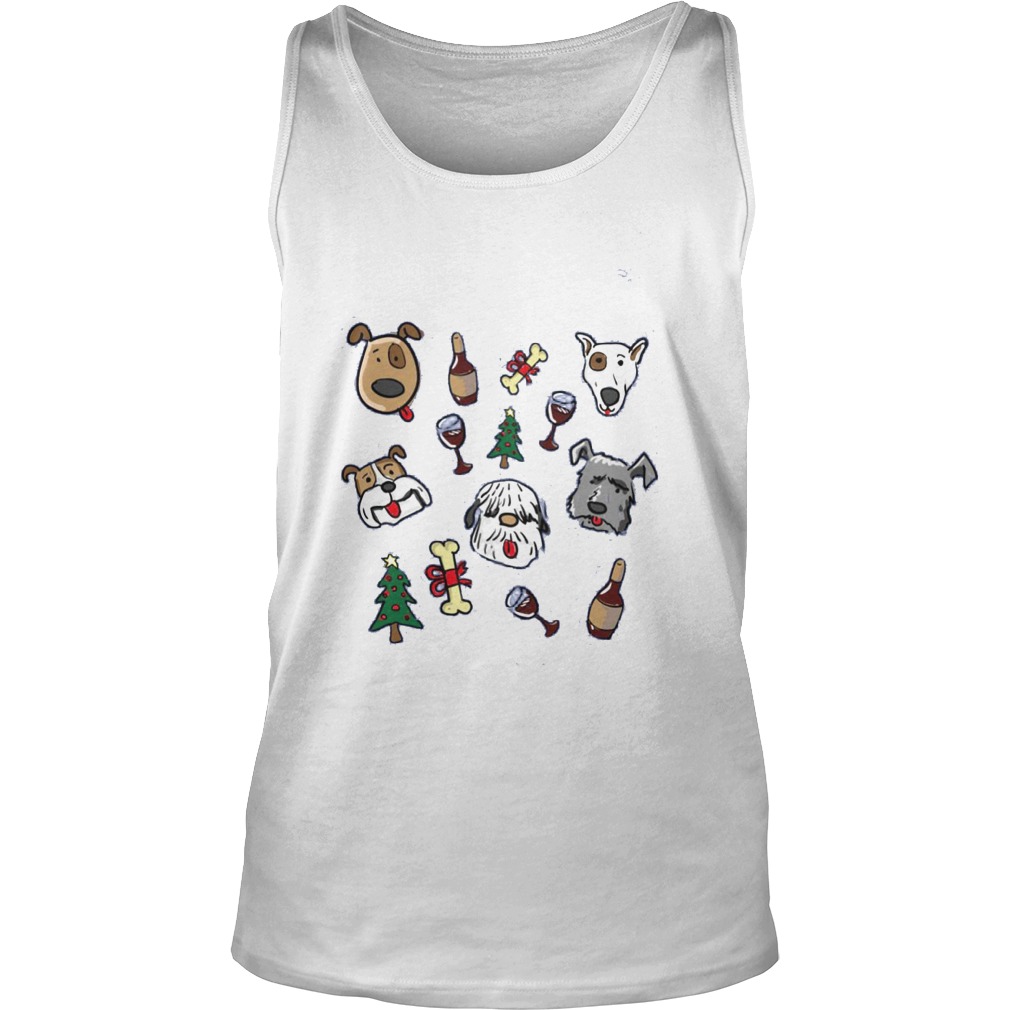 All I Want For Christmas Is Dogs And Wine Unisex Tank Top