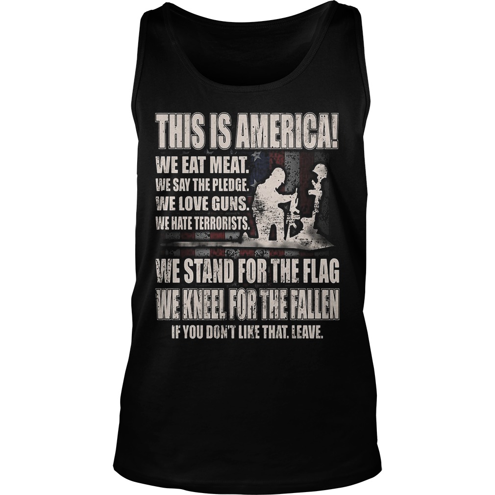 America Stand Flag Kneel Fallen Unisex Tank Top