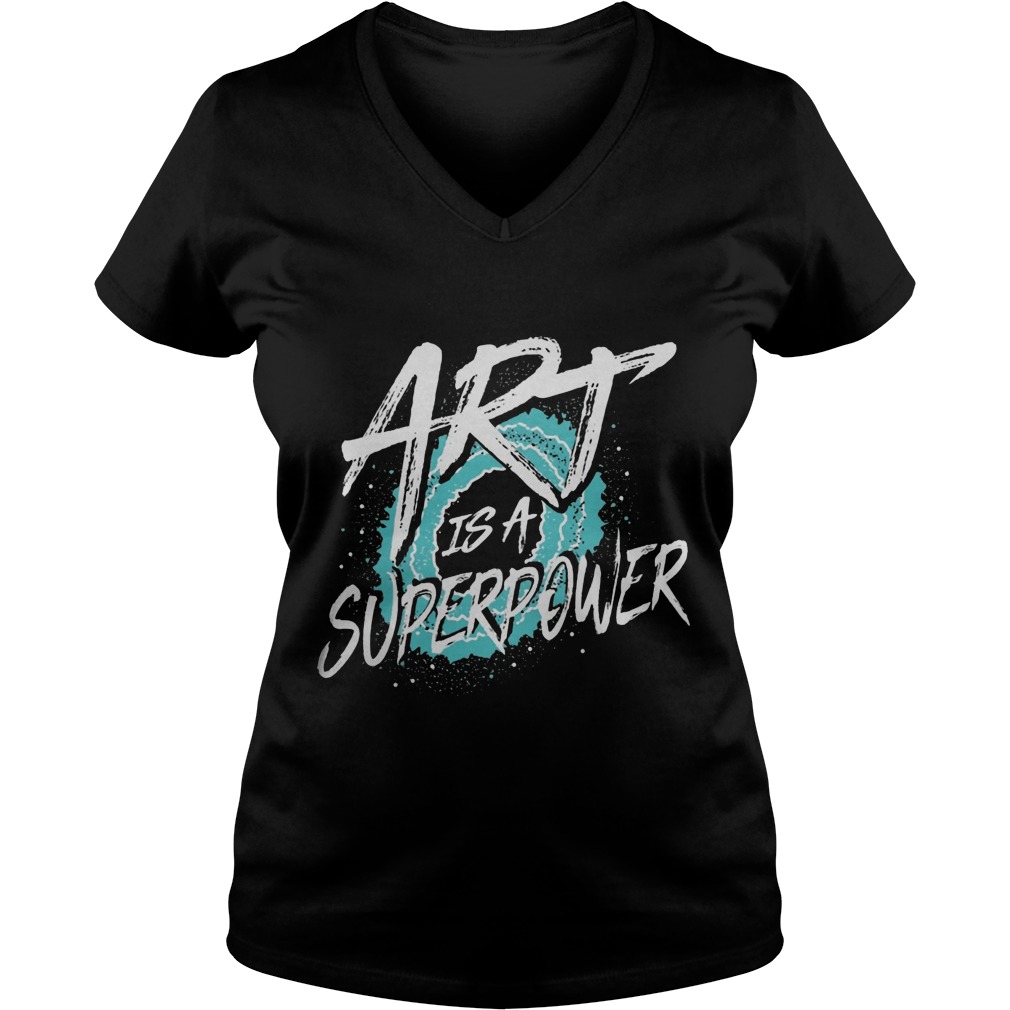 Art Superpower Ladies V Neck