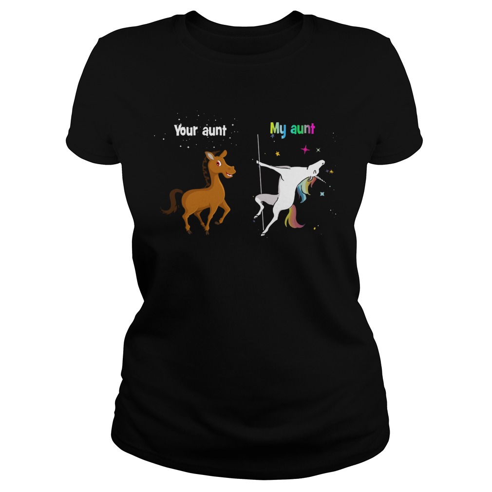 Aunt Horse Aunt Unicorn Ladies Tee
