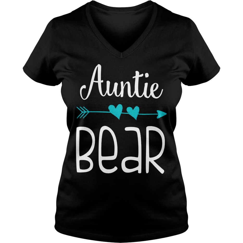 Auntie Bear Shirt V Neck