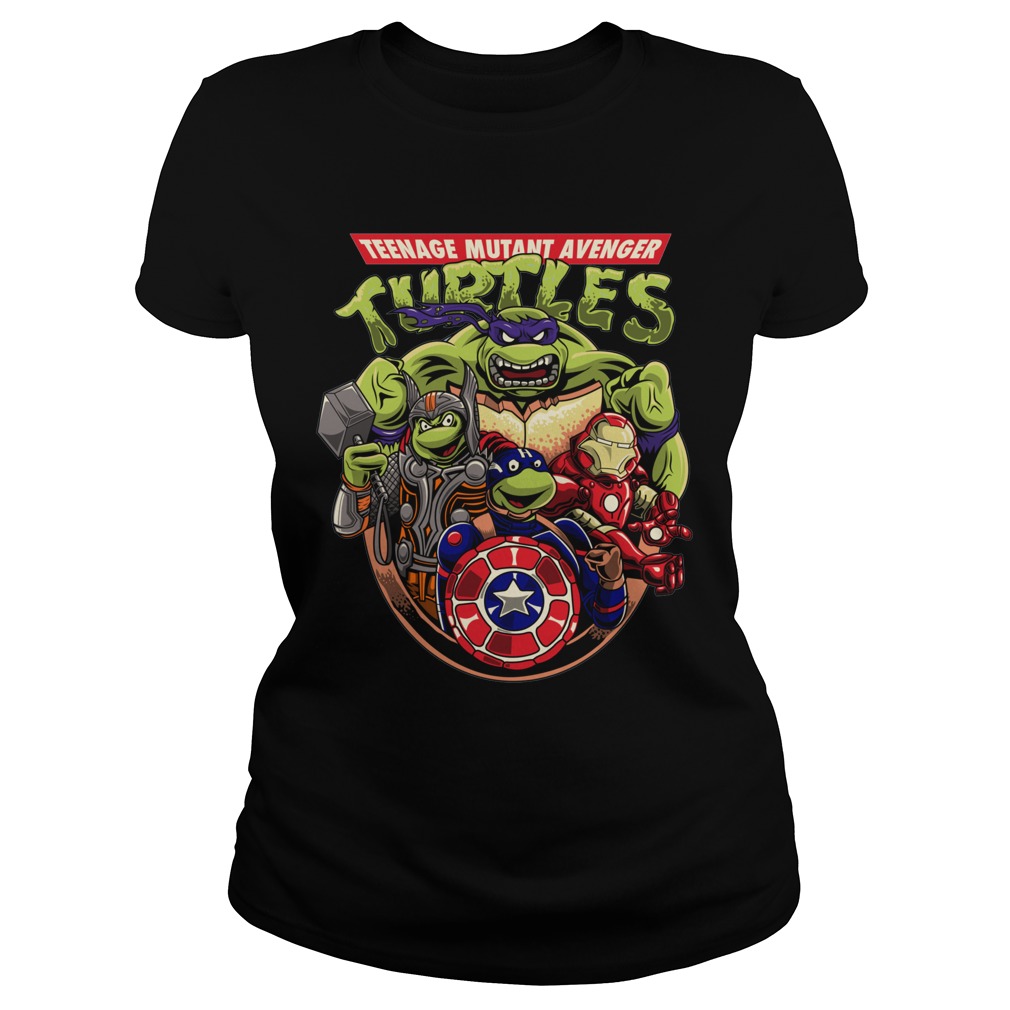 Avenger Turtles Teenage Mutant Avenger Ladies Tee