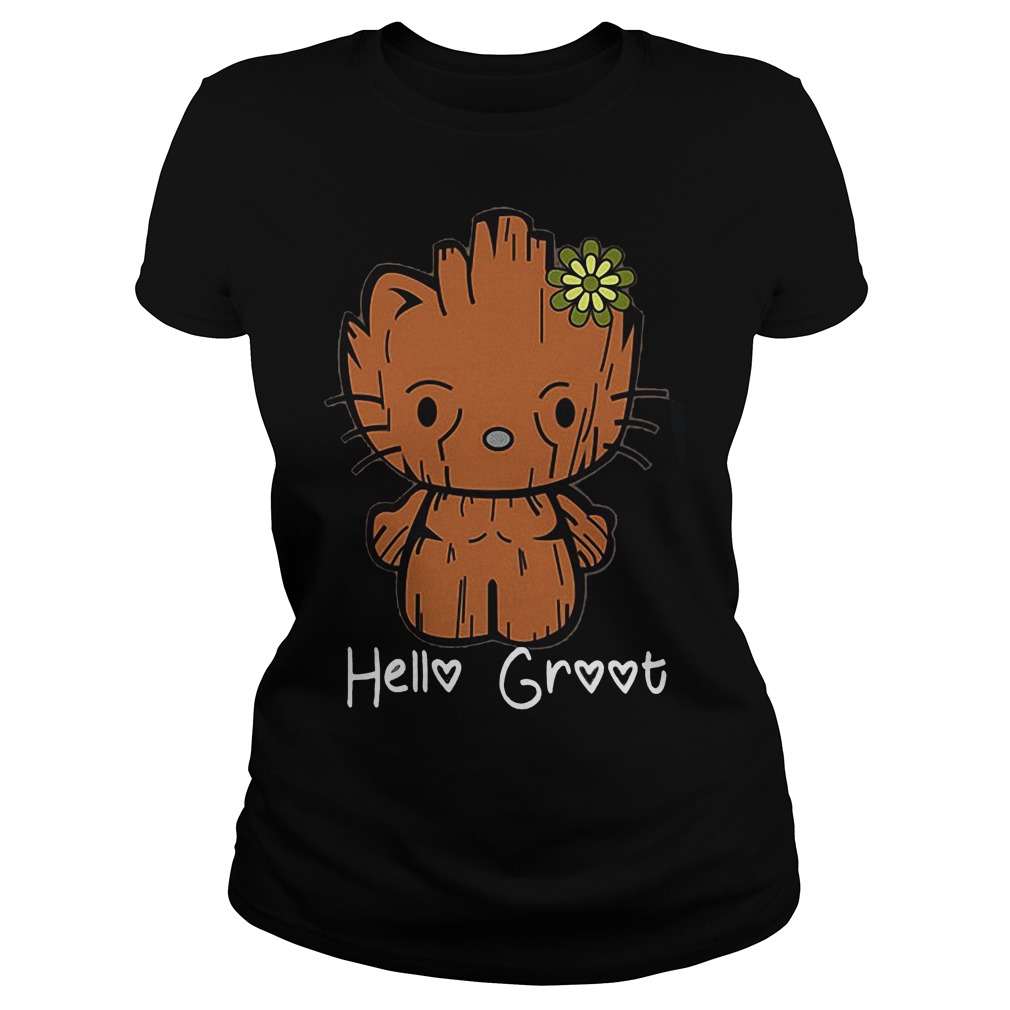 Baby Groot Hello Groot Ladies Tee