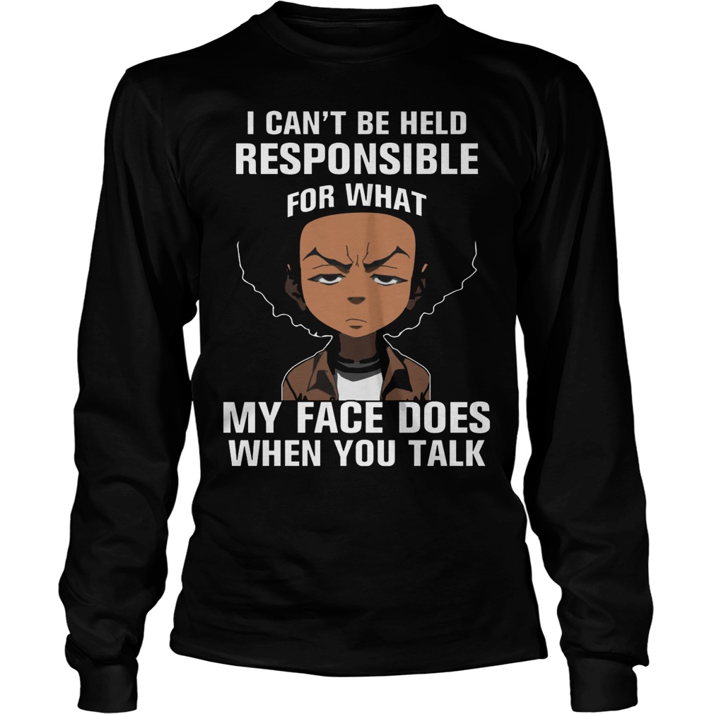 Boondocks Cant Held Responsible Face Talk Longsleeve