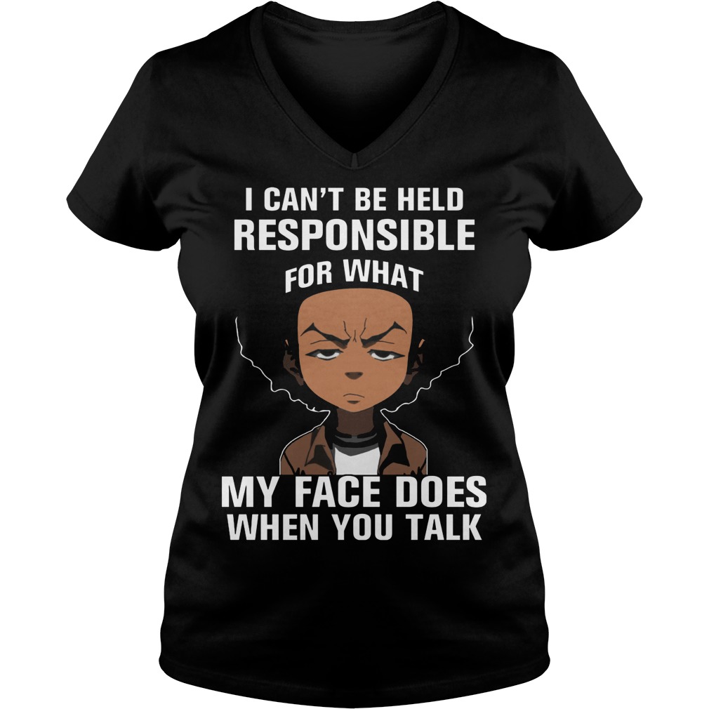 Boondocks Cant Held Responsible Face Talk Vneck
