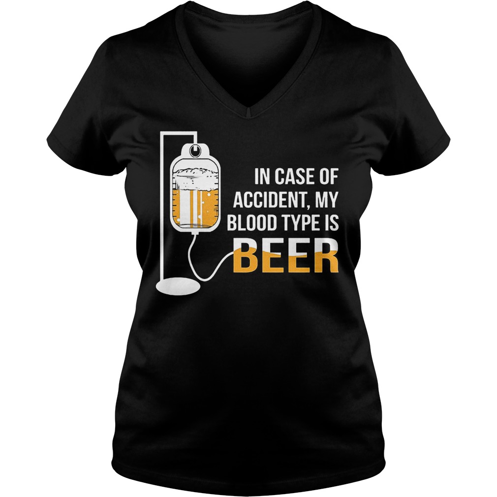 Case Accident Blood Type Beer V Neck