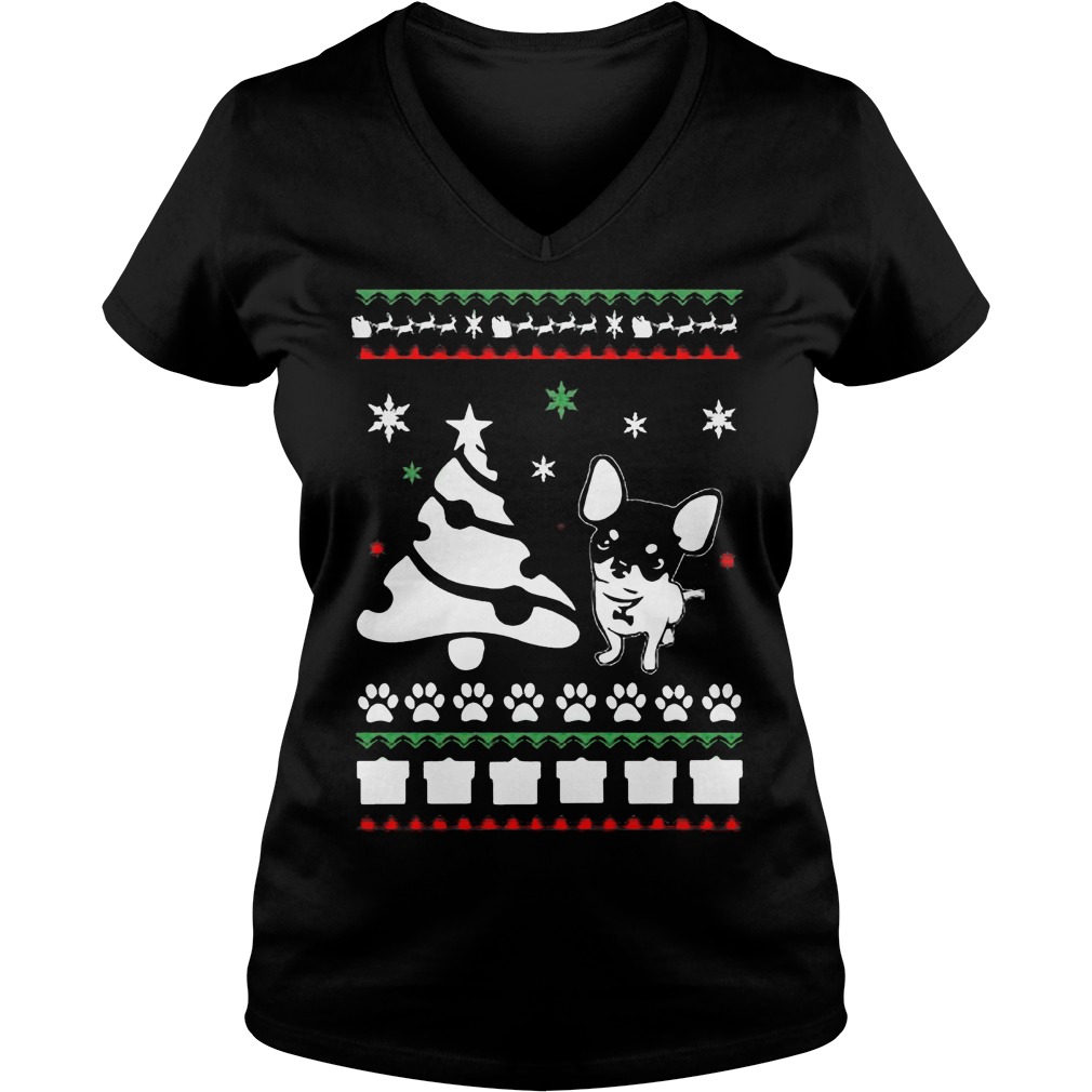 Chihuahua Ugly Christmas Vneck